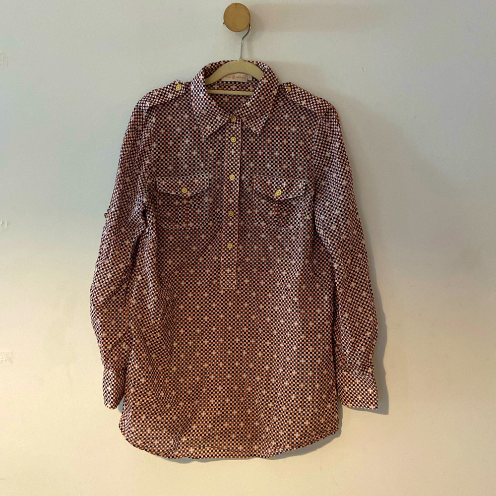 Tory Burch long sleeve tunic top